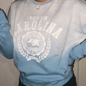 blue tie dye south carolina sweatshirt